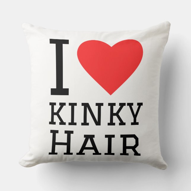 Coussin J'adore les cheveux crépus (Recto)