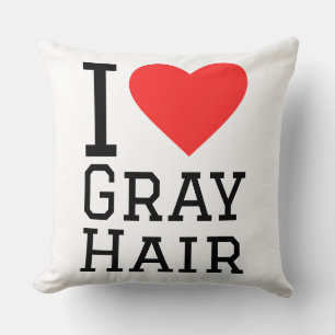 Coussin J'adore les cheveux gris