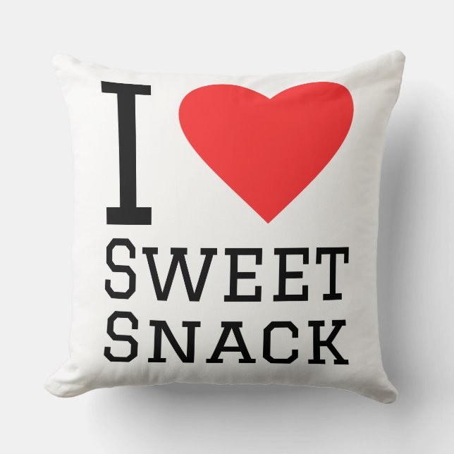 Coussin J'adore les collations sucrées  (Recto)