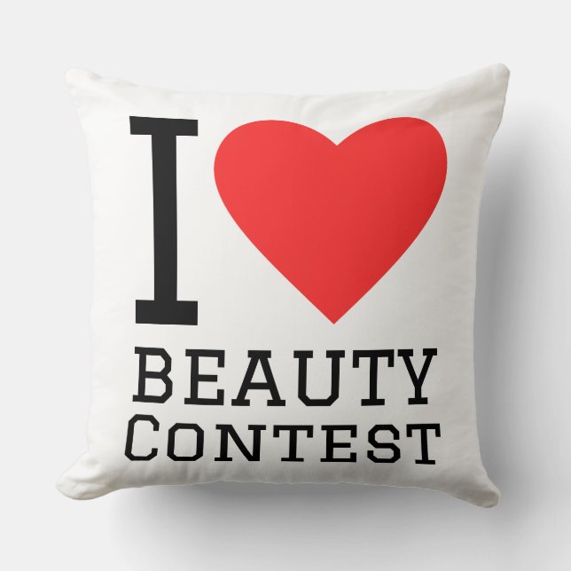 Coussin J'adore les concours de beauté  (Recto)