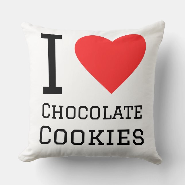 Coussin J'adore les cookies au chocolat (Recto)