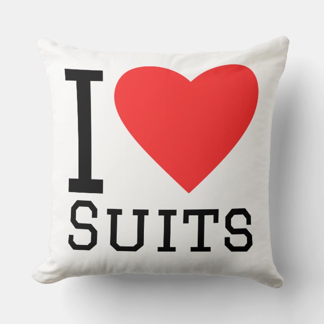 Coussin J'adore les costumes  (Recto)
