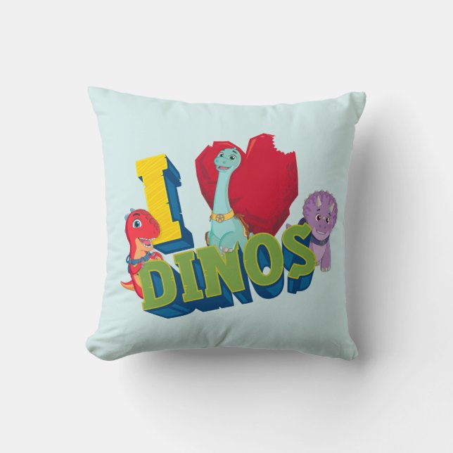 Coussin J'adore les dinos | Dino Ranch (Recto)