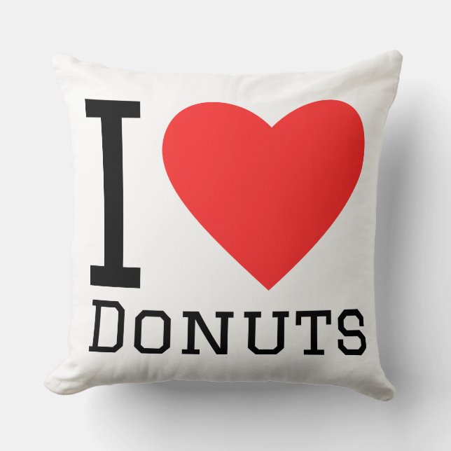 Coussin J'adore les donuts  (Recto)