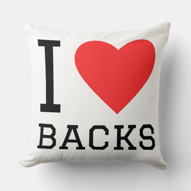 Coussin J'adore les dos (Recto)