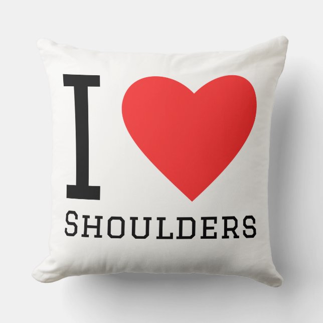 Coussin J'adore les épaules (Recto)