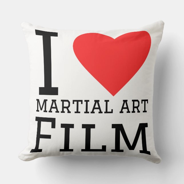 Coussin J'adore les films d'arts martiaux  (Recto)
