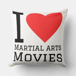 Coussin J'adore les films d'arts martiaux