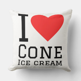 Coussin J'adore les glaces en cône