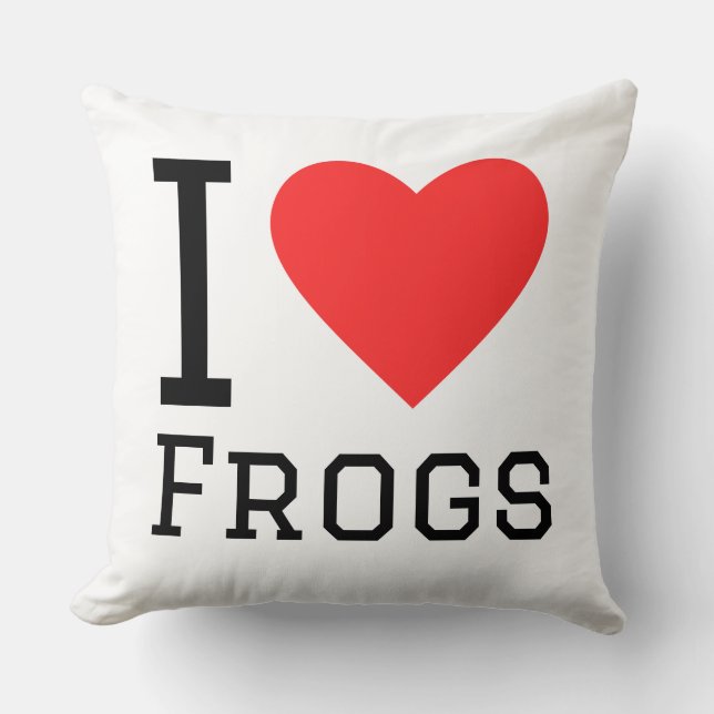 Coussin J'adore les grenouilles (Recto)