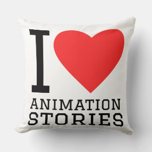 Coussin J'adore les histoires d'animation