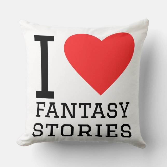 Coussin J'adore les histoires de fantasy  (Recto)