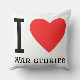 Coussin J'adore les histoires de guerre