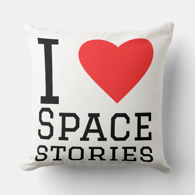 Coussin J'adore les histoires de l'espace (Recto)