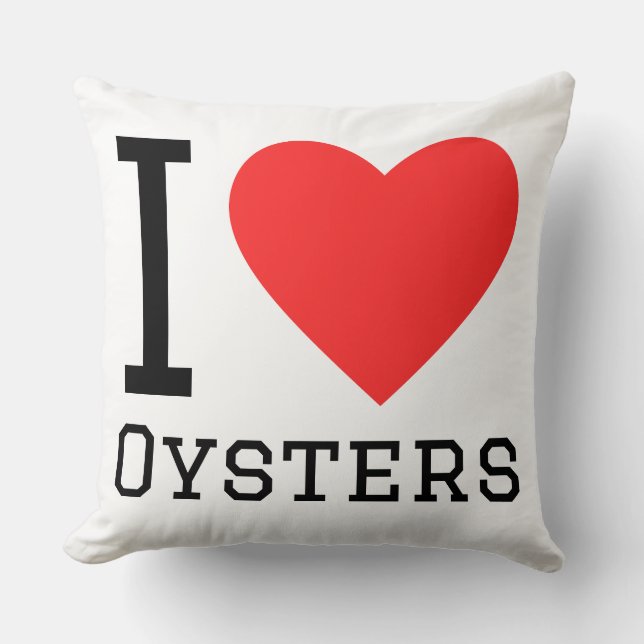 Coussin J'adore les huîtres (Recto)