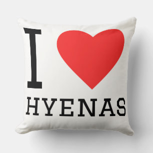Coussin J'adore les hyènes