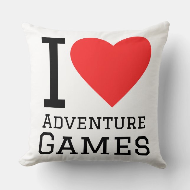 Coussin J'adore les jeux d'aventure  (Recto)