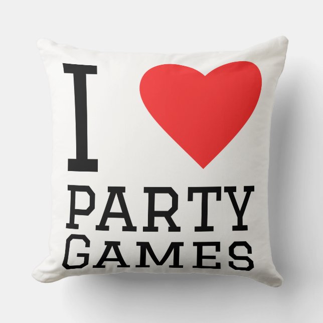 Coussin J'adore les jeux de fête (Recto)