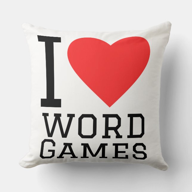 Coussin J'adore les jeux de mots  (Recto)