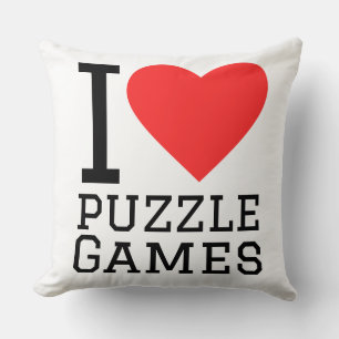Coussin J'adore les jeux de puzzle