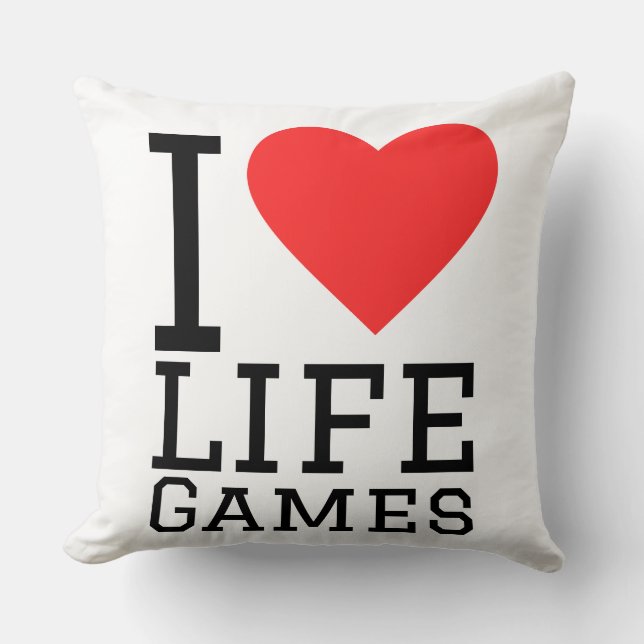 Coussin J'adore les jeux de vie (Recto)