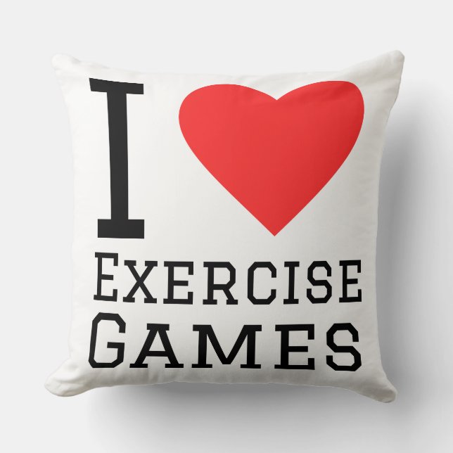 Coussin J'adore les jeux d'exercice  (Recto)