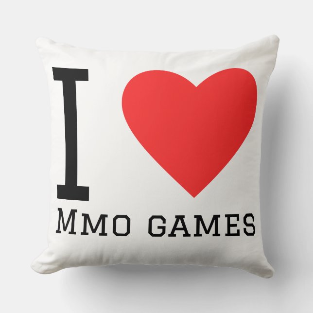 Coussin J'adore les jeux mmo (Recto)