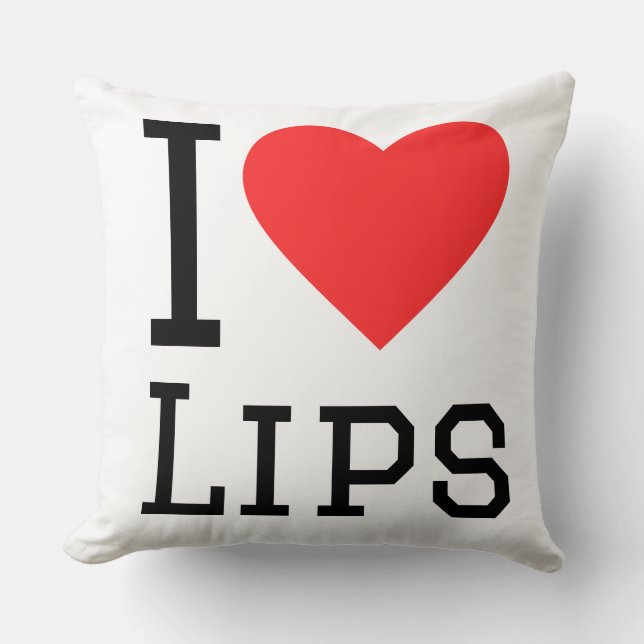 Coussin J'adore les lèvres (Recto)