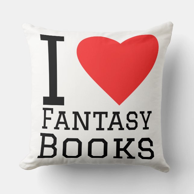 Coussin J'adore les livres de fantasy  (Recto)