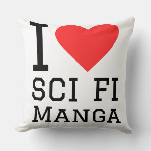 Coussin J'adore les mangas de science-fiction