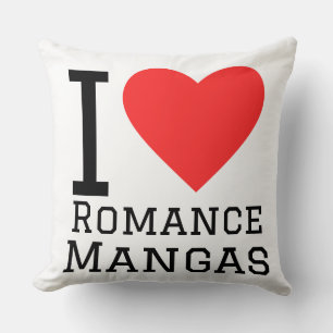 Coussin J'adore les mangas romantiques 