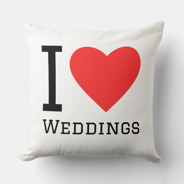 Coussin J'adore les mariages  (Recto)