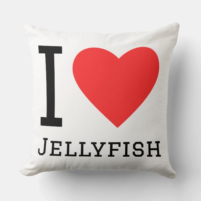 Coussin J'adore les méduses (Recto)
