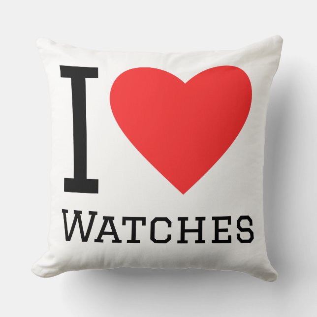 Coussin J'adore les montres (Recto)