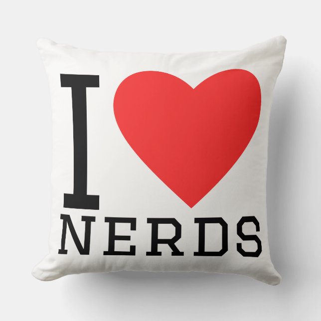 Coussin J'adore les nerds (Recto)