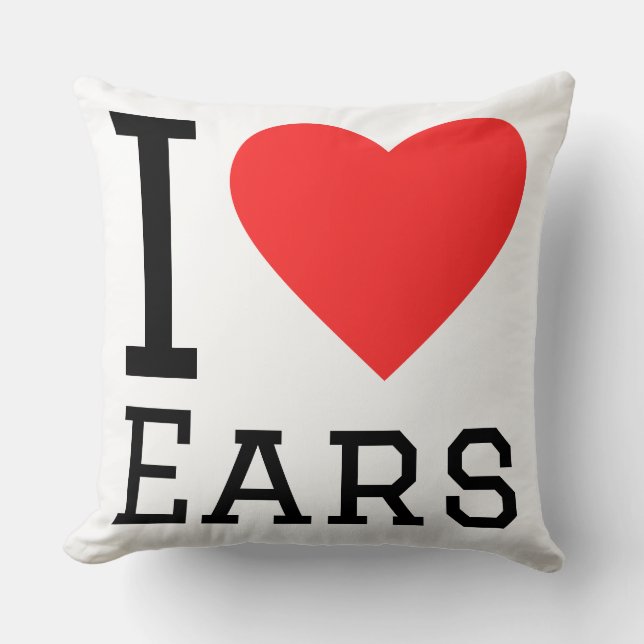 Coussin J'adore les oreilles (Recto)
