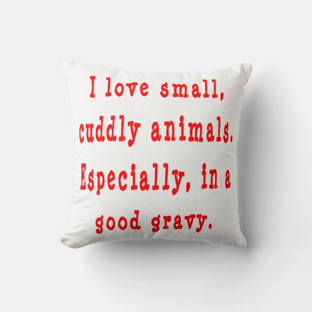 Coussin J'adore les petits animaux câlins dans une bonne s (Recto)