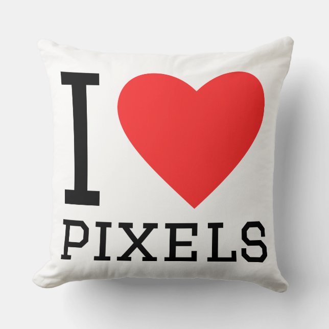 Coussin J'adore les pixels (Recto)