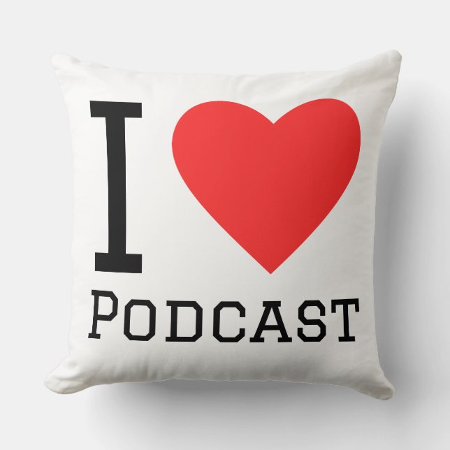 Coussin J'adore les podcasts (Recto)