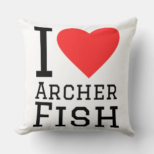 Coussin J'adore les poissons archers