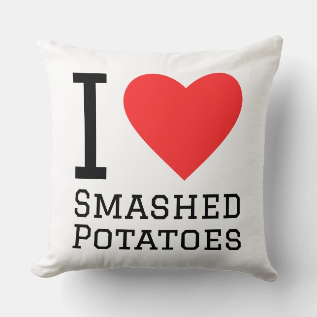 Coussin J'adore les pommes de terre écrasées (Recto)