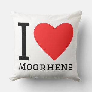 Coussin J'adore les poules d'eau