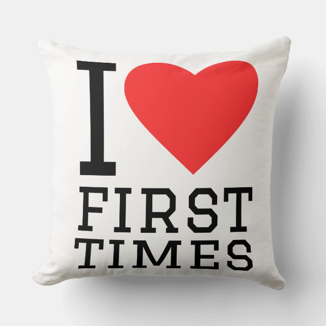 Coussin J'adore les premières fois (Recto)