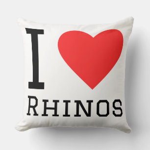 Coussin J'adore les rhinocéros