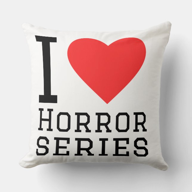 Coussin J'adore les séries d'horreur  (Recto)