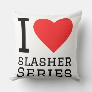Coussin J'adore les séries slasher