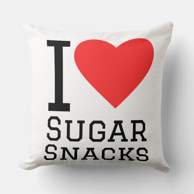 Coussin J'adore les snacks sucrés (Recto)