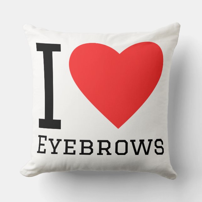Coussin J'adore les sourcils (Recto)
