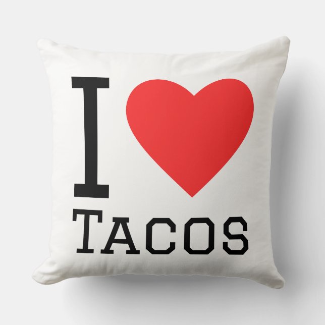 Coussin J'adore les tacos (Recto)