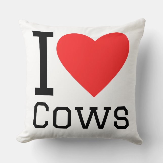Coussin J'adore les vaches (Recto)